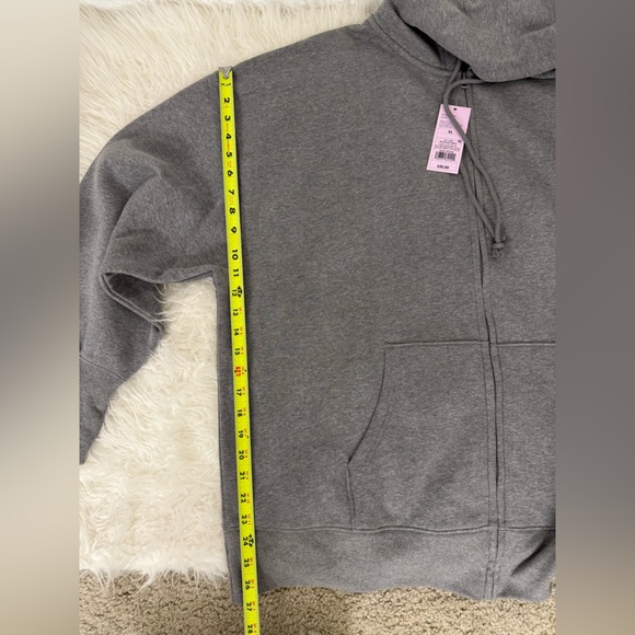 Wild Fable Women's Oversized Zip-Up Hoodie, Heather Gray, Multiple Sizes - Picture 5 of 5